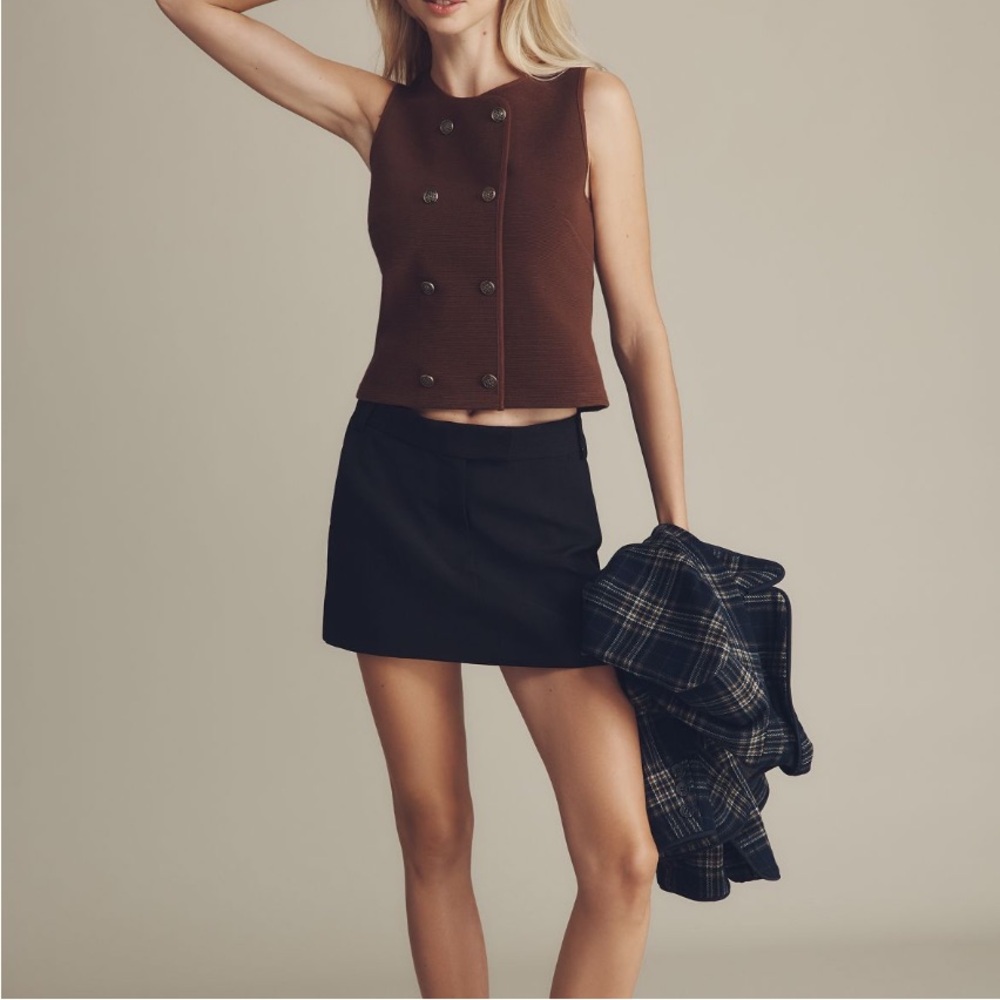 NWT-Brown Structured Vest